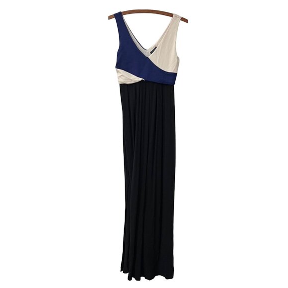 Anthropologie Maeve Womens Colorblock Vneck Jersey Knit Maxi Dress Size XS - Picture 1 of 6